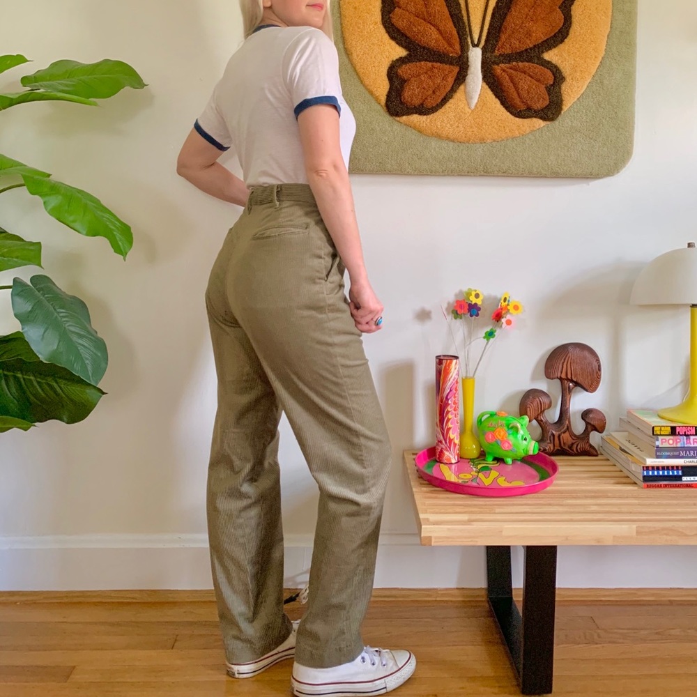 Vintage 1960s corduroy trousers unisex 32x29 - Picture 5 of 7